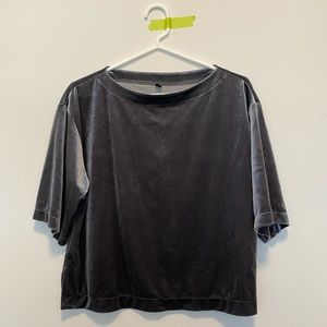 Uniqlo Grey Velvet Shirt